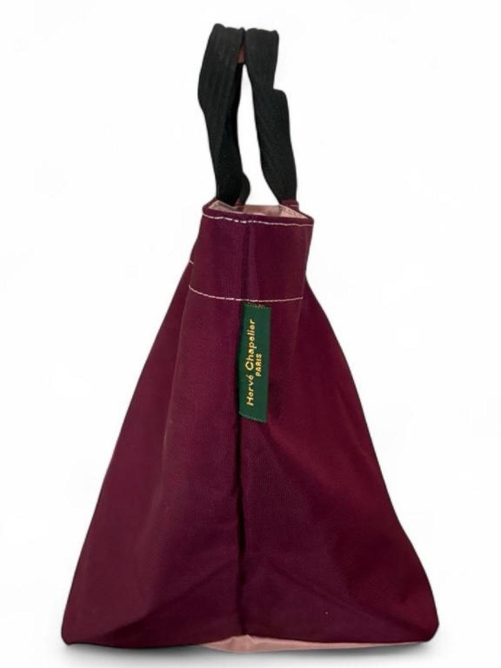 Herve Chapelier Square Base Medium Top Handle Nylon Bag